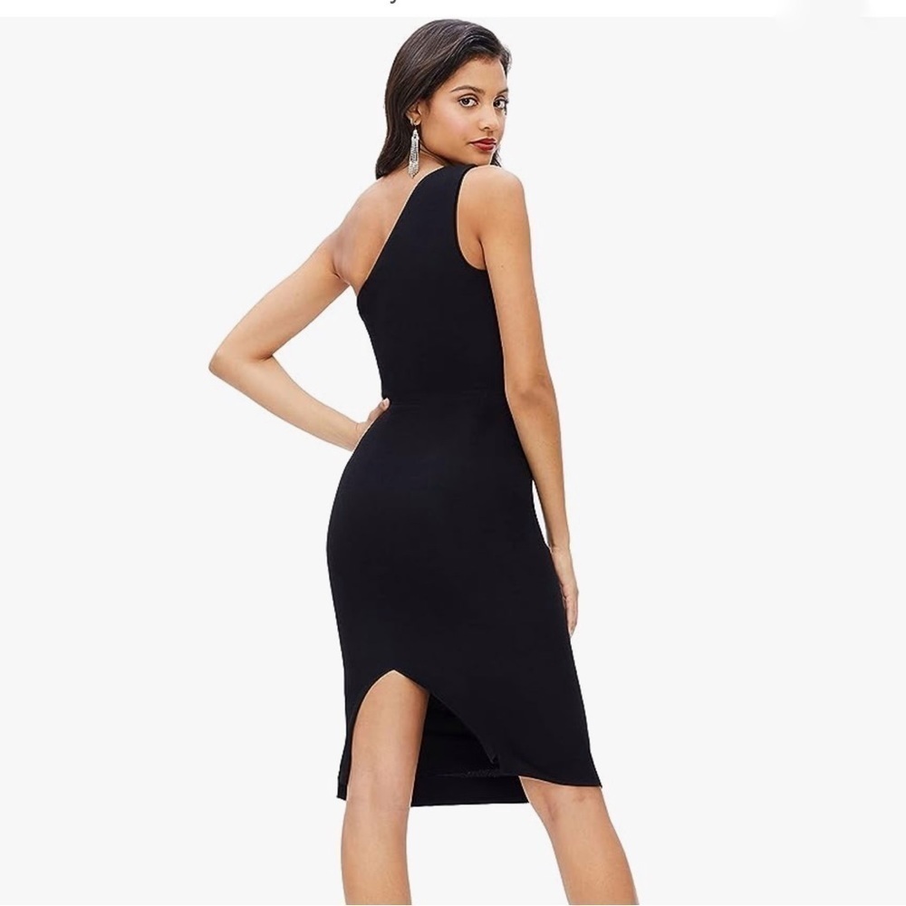Dress the Population Martine Black Sleeveless Asymmetrical Dress Size S - Picture 2 of 9